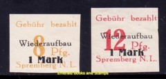 EBS Germany 1946 Locals – Spremberg – Wideraufbau – Michel 17B-18B – MNH**