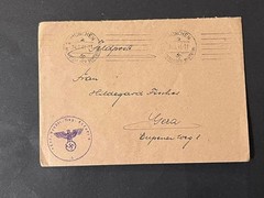 1 Authentic WW2 German Photo + Feldpost Mail Letter Sent By Soldier Third Reich