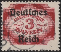 Stamp Germany Official Mi 040-50 Sc O58-68 1920 Dienst Reich Bavaria WWII Used