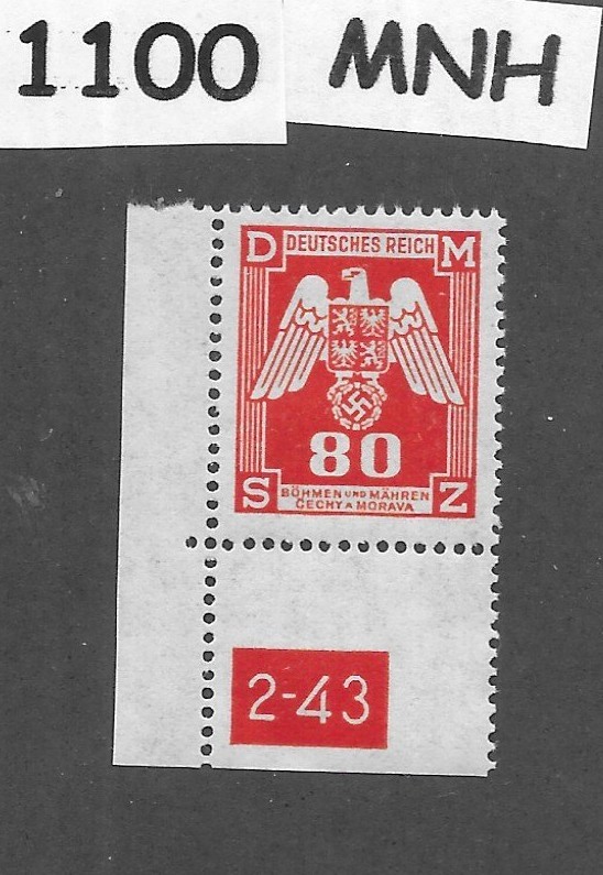 MNH stamp Third Reich official Sc 017 WWII Germany Occupation BaM 1943 #1100