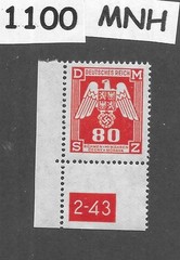 MNH stamp Third Reich official Sc 017 WWII Germany Occupation BaM 1943 #1100