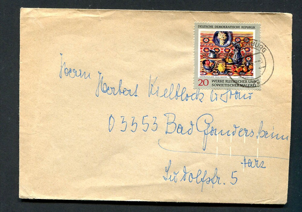 Germany – DDR : Nice cover with russian art stamp – used
