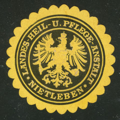 Prussia Germany Nietleben, Province of Saxony, Prussian Seal Nietleben Asylum