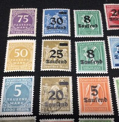 Germany – 1923 Various Issues 32 Pc Stamp Lot, Wmk, Used & Mint MH, Overprints