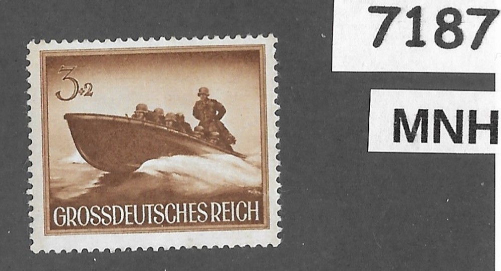 #7187 MNH Stamp B257 WWII 1944 Germany Third Reich Military Navy Patrol boat