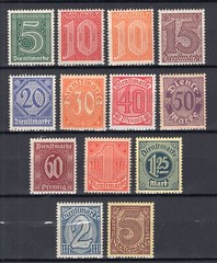 GERMANY REICH 1920-1921 INFLATION OFFICIAL SET SCOTT O1-O13 PERFECT MNH