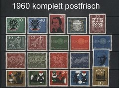 West-Germany / FRG / BRD Complete Yearsets 1960-1969 MNH Stamps, Mi. 326-611