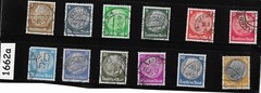 Stamps POSTMARKS Third Reich Germany President Hindenburg 1932-1936 #1662a