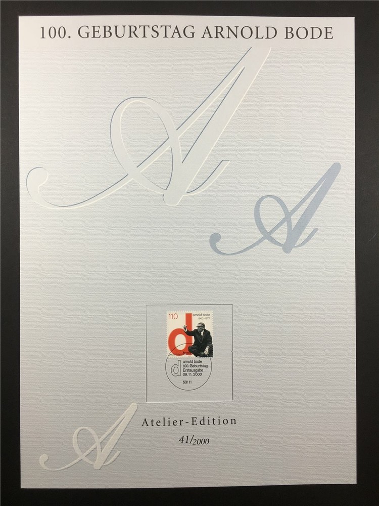 GERMAN POST ART-EDITION 2000/41 2155 ARNOLD BODE DOCUMENTA ART