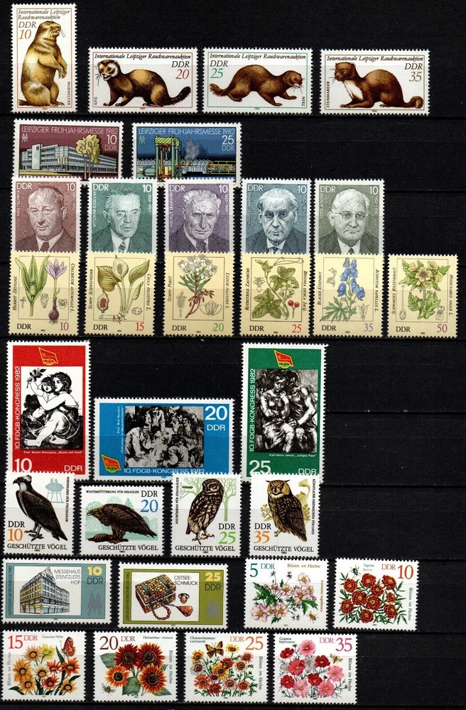 DDR MNH ** issues from 1982