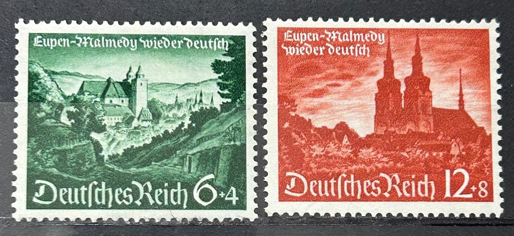 1940 German Stamps set of 2 Stamps – Malmedy – Eupen MH* /187