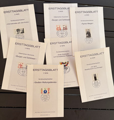 1979 German First Day Cover Stamps Lot of 7 ERSTTAGSBLATT #’s 1-7