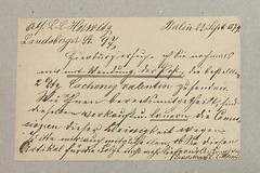 Deutsche Reichs 19th century postcard (1874) fine handwriting and printed stamp