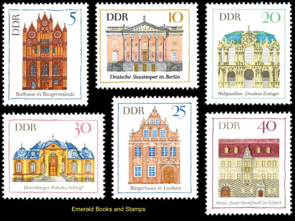 EBS East Germany 1969 – Beautiful Buildings (III) – Bauwerke – 1434-1439 – MNH*