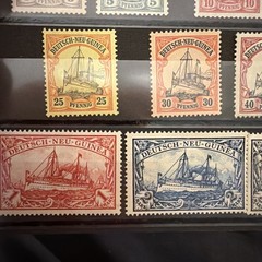 Full set of German occupancy stamps from 1900 Deutsch NeuGuinea