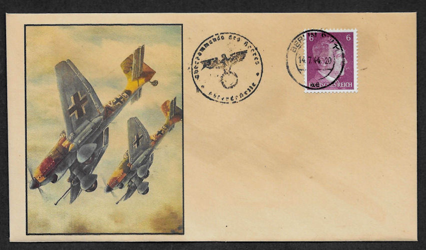 Luftwaffe Collector’s Envelope with genuine 1941 Hitler Postage Stamp *599OP