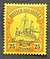 Travelstamps: GERMAN NEW GUINEA STAMPS Kaiser’s Yacht, Mint OG H 25pf UnWMK