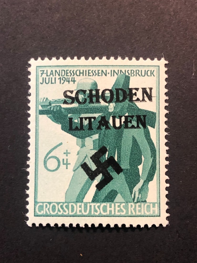Germany WWII propaganda fantasy overprint (SCHODEN) 6+4 Rpf. MNH #226