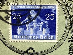 1936 Germany Koln, Bahnpostamt 10, Airmail, Highly likely Zeppelin carried/ USA