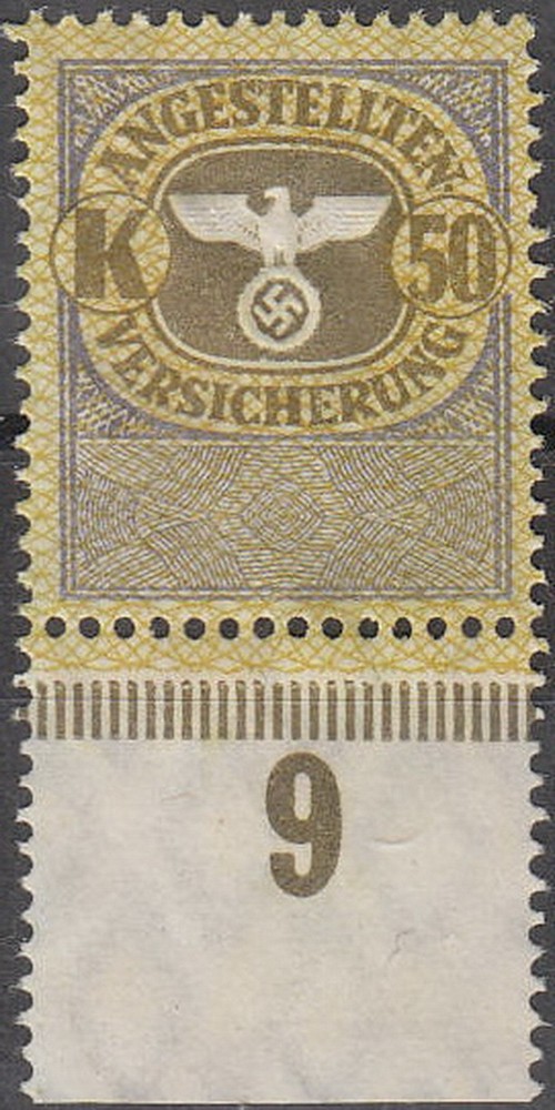 Stamp Germany Revenue WWII 3rd Reich War War Medical Invalid Tax K50 B MNG