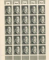 Stamp Germany Mi 799-802 Sheet 1941 WWII 3rd Reich War Era Hitler Hitler MNH