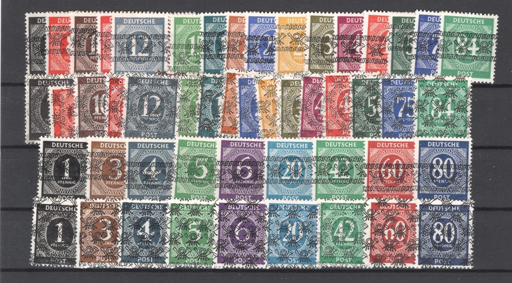 GERMANY 1948 AMERICAN BRITISH 585A-599 + NON ISSUED 52 PERFECT MNH SCHLEGEL BPP