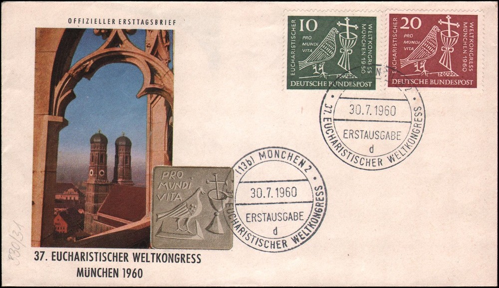 Germany Michel #330-331 FDC, Munich, 1960