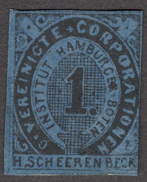 Germany HAMBURG local Private Post Vereinigte 1pf