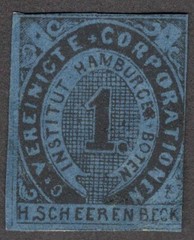 Germany HAMBURG local Private Post Vereinigte 1pf