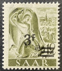 SAAR 1947 229YIFII ** MNH FLAWLESS MISSPRINT signed BRUN (Z9771