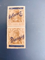 German Deutsches Reich Tete -beche Danzig Stamps