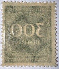 Travelstamps: 1923 Germany Stamp Deutsches Reich Mi#270, Mint OG NH 300 Mark