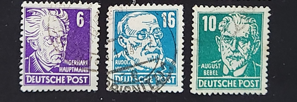 East Germany DDR Portrait Types Russian Occupation set