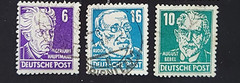 East Germany DDR Portrait Types Russian Occupation set