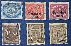 Bavaria – Overprinted German Realm 12 Stamps ~ 1920 – 1923