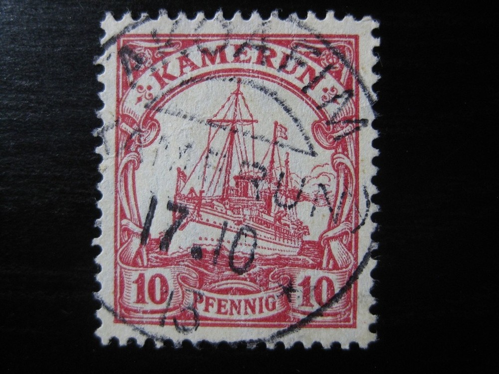KAMERUN GERMAN COLONY very nice Kaiser Yacht w/ scarce „Akoafim“ cancel!