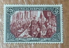 Germany 1900 Reichspost 5 Mark MLH Type I + Type II Michel 66I, 66II Wilhelm“