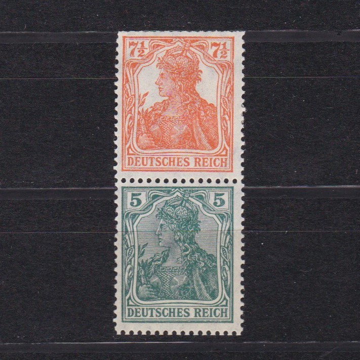GERMANY 1919, Mi# S3, CV €24, Definitive combination from booklet, MH