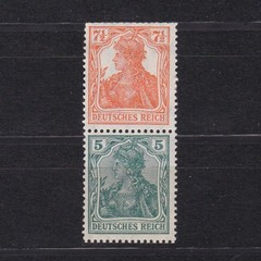 GERMANY 1919, Mi# S3, CV €24, Definitive combination from booklet, MH