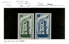 Germany, Postage Stamp, #748-749 Mint LH, 1956 Europa (AC)