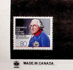 GERMANY Sc 1469 NH ISSUE OF 1986 – KING FREDERICK THE GREAT – (AF24)