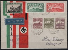 Occasion of Visit of A Hitler in Rome German NAZI SWASTIKA San Marino 1938 Cover