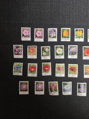 German Flower Definitive Stamps, 38 Different Used Lot (061)