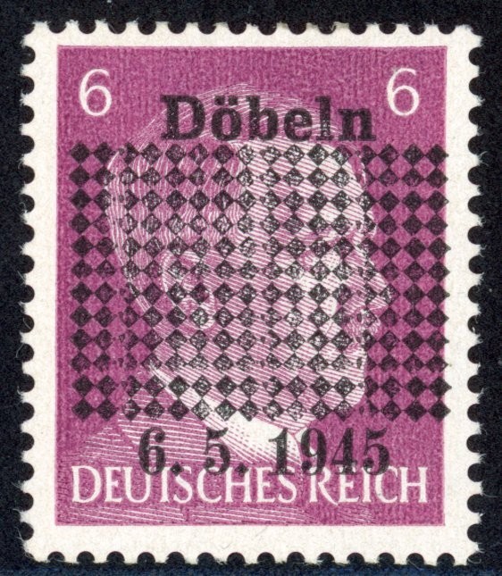 Germany 1945 Post WW II Local Overprint Döbeln Michel# 1b Mint VF OG LH Gem 💥