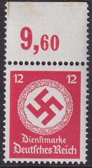 Stamp Germany Official Mi 172 1942 WWII 3rd Reich War Era Top MNH