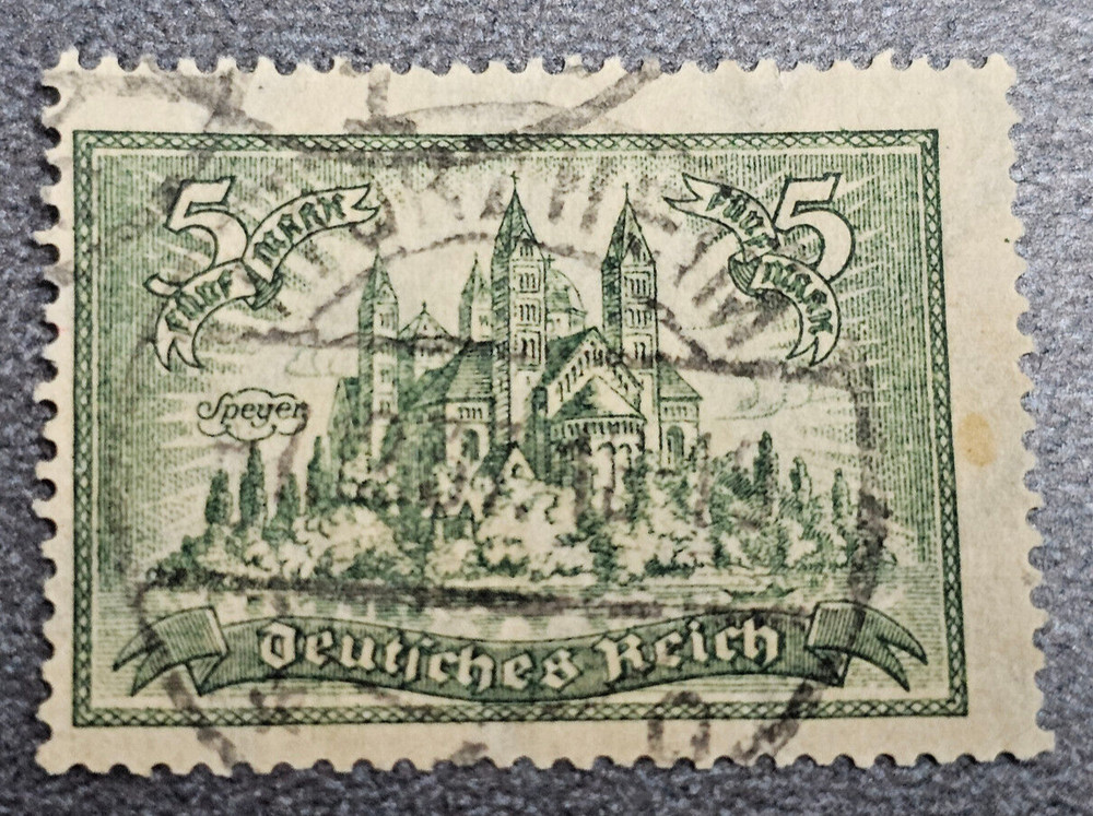 Stamp Germany Reich 5 Mark 1924 Bauwerke Speyer Mi. Nr. 367 (34256)