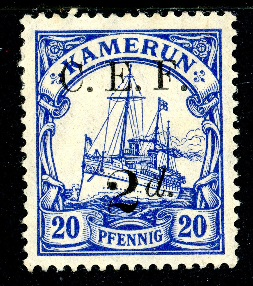 Germany 1900 Kamerun Cameroon CEF 2p/20pf Yacht Scott #56 Mint Y17