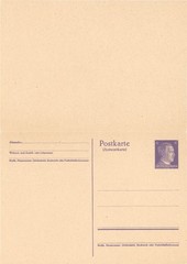 (2) German Reich 6pf Reply Postal Card Stationary Pair Unused WWII 1940s