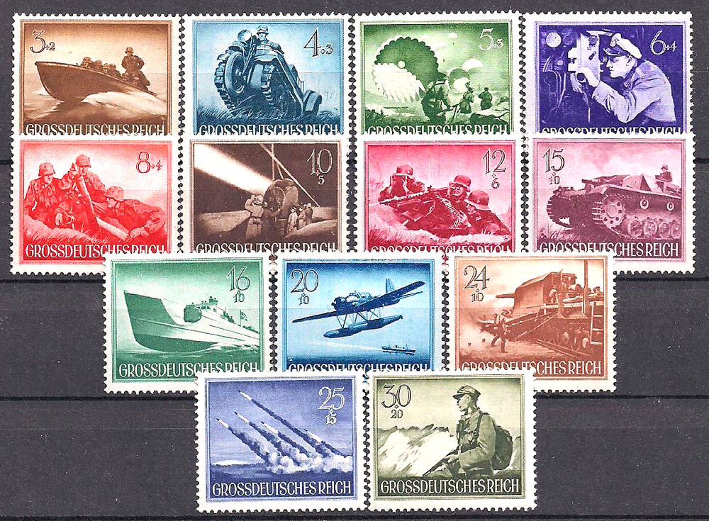 Germany’s Third Reich Mi# 873-885 Armed Forces and Hero’s Day 1944 MNH **