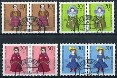Pair Set Bund 571-574 Pairs Horizontal Full Day Stamp Giessen
